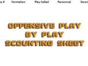 offense play by play scouting sheet