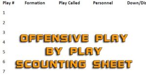 offense play by play scouting sheet