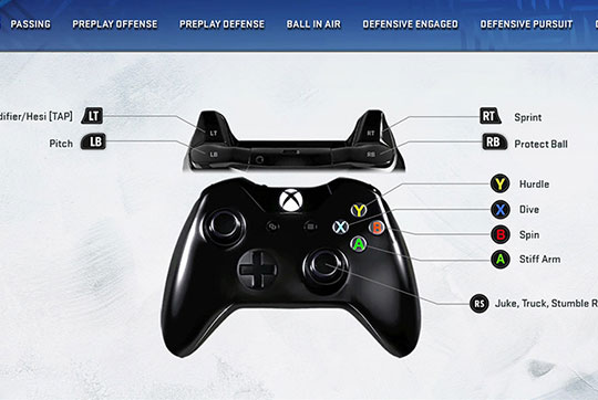 madden 20 game controls xbox one