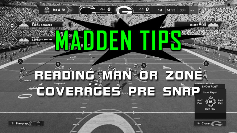 madden tips reading man zone coverage pre snap
