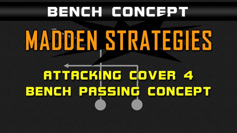 Madden Strategies - Attacking Cover 4 - Bench Passing Concept 3 madden strategies passing tips attacking cover 4 bench passing concept