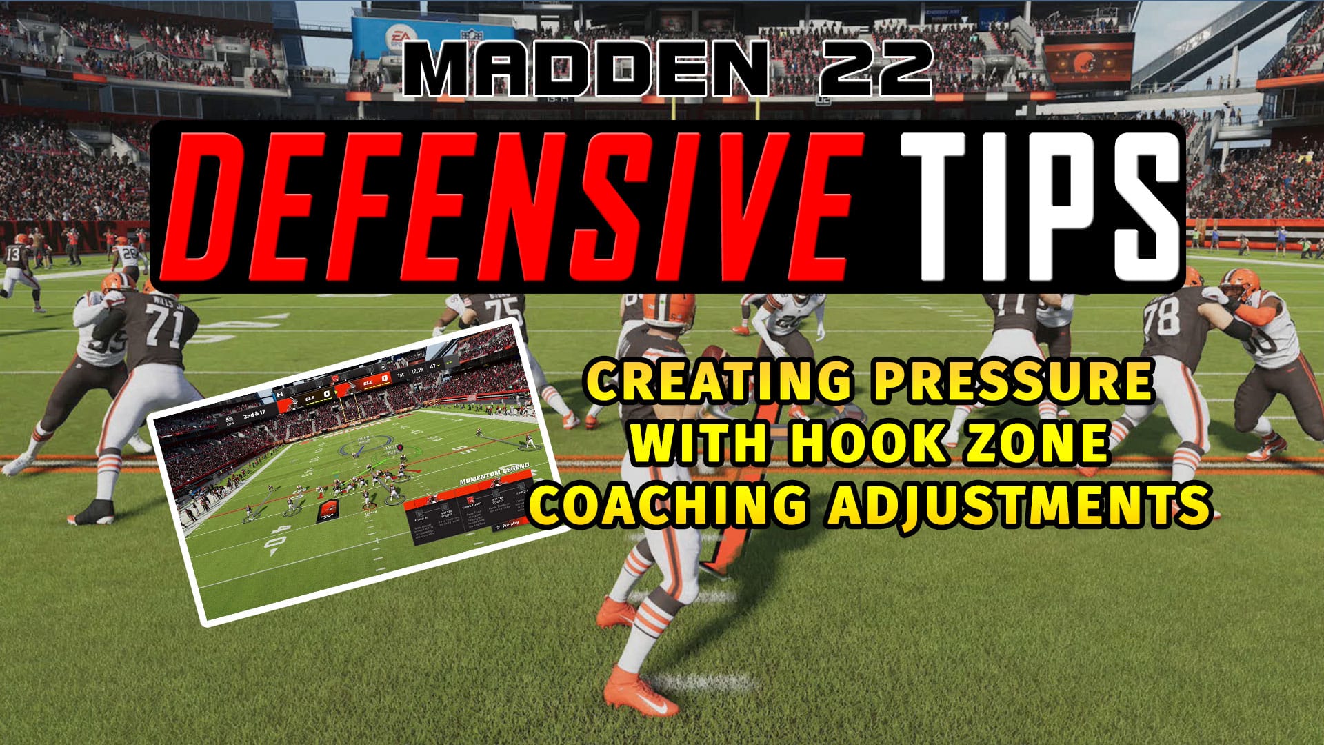 madden 22 defensive tips creating pressure with hook zones caoching adjustments 1