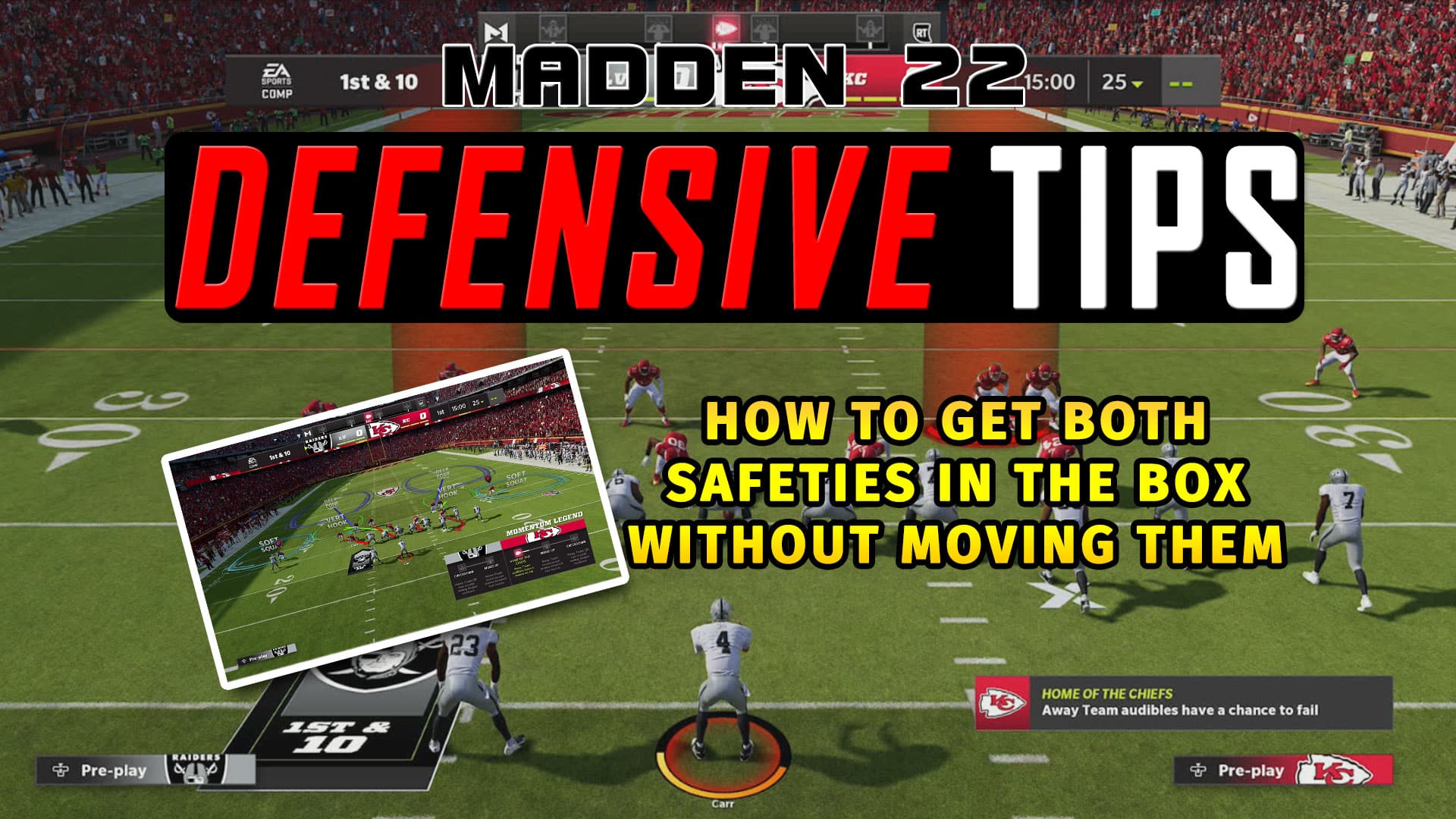 madden 22 defensive tips how to get both safeties in thebox without moving them