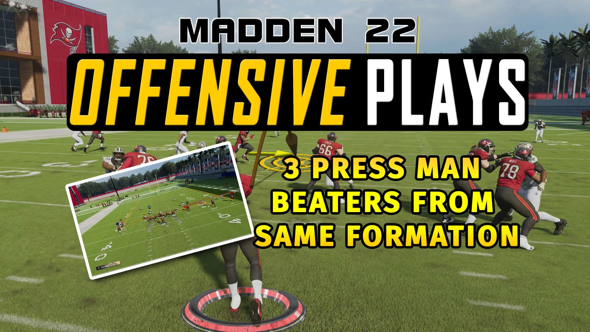 madden 22 tips offensive plays 3 man press beaters from same formation