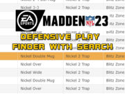 madden nfl 23 defensive play finder with search