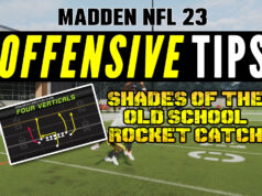 madden nfl 23offensive tips shades of old school rocket catch