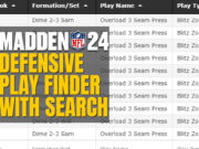 madden 24 defensive play finder with search