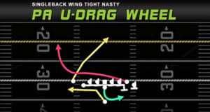 madden shorts singleback wing tight nasty pa u drag wheel play diagram