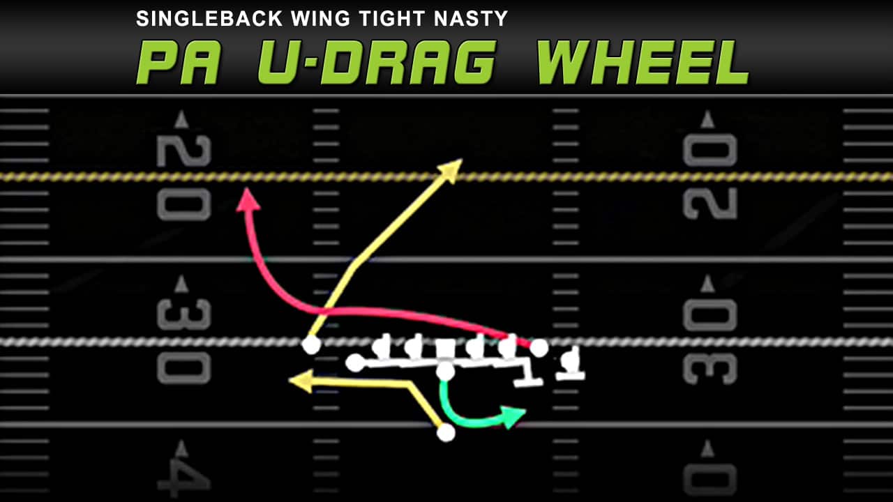 madden shorts singleback wing tight nasty pa u drag wheel play diagram