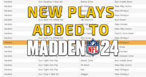 new plays added to madden 24