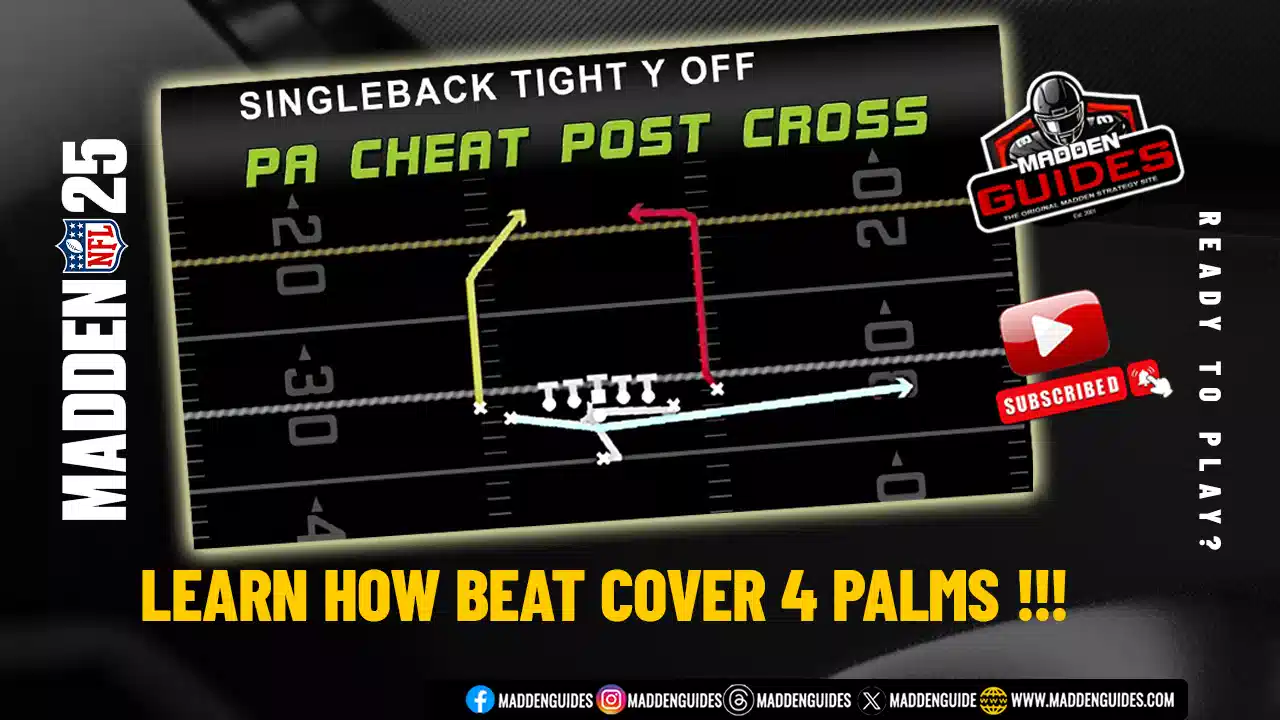 Singleback Tight Y Off - PA Cheat Post Cross 9